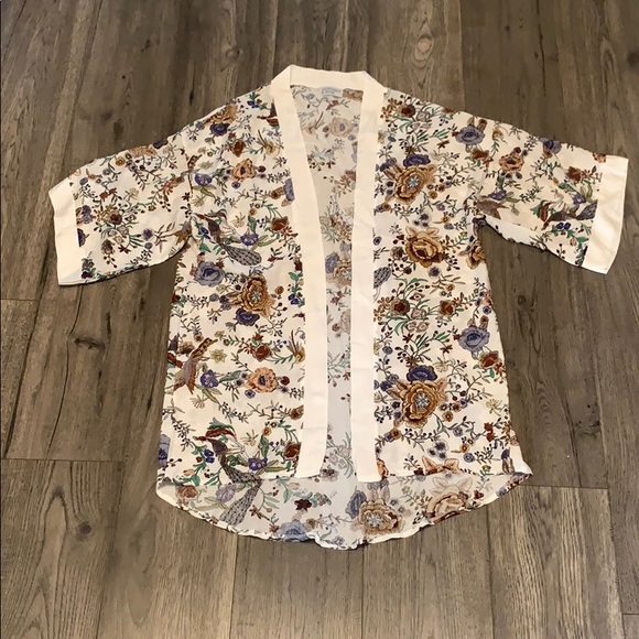summer & rose Tops - SOLD New Summer & Rose flower print kimono wrap